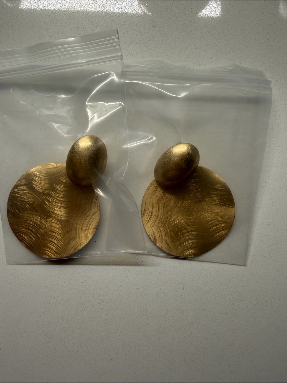 Gold Disc Statement Earrings - Women's Fashion Accessories